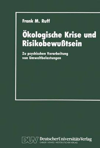 Cover image for Okologische Krise und Risikobewusstsein