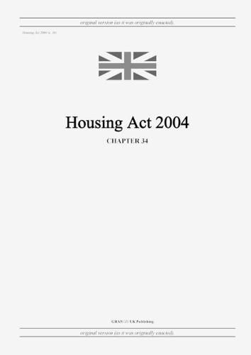 Cover image for Housing Act 2004 (c. 34)