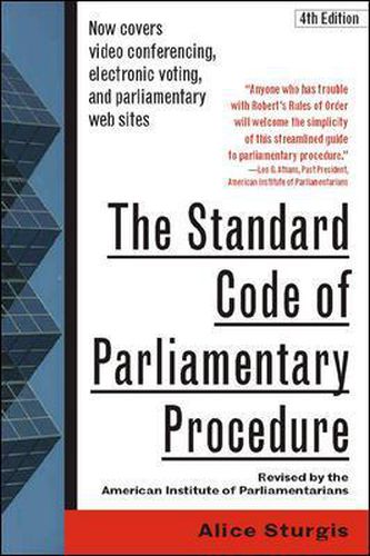 Cover image for The Standard Code of Parliamentary Procedure