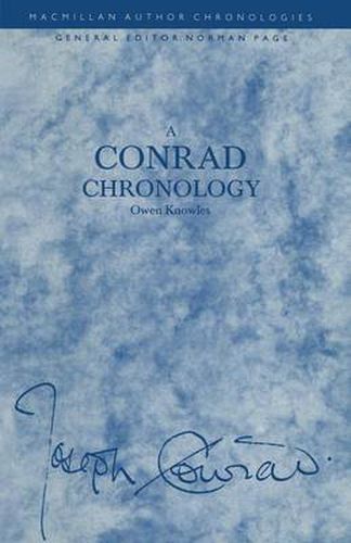 Cover image for A Conrad Chronology