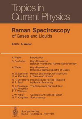 Cover image for Raman Spectroscopy of Gases and Liquids