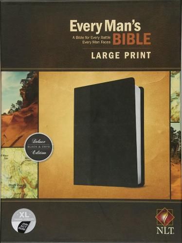 Cover image for NLT Every Man's Bible, Large Print, Black/Onyx, Indexed
