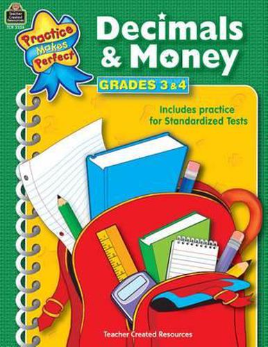 Cover image for Decimals & Money Grades 3-4