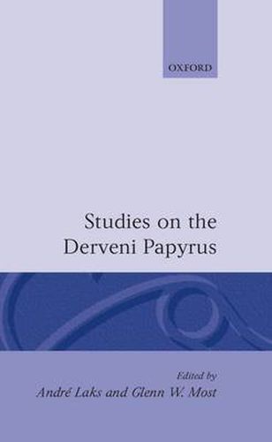 Cover image for Studies on the Derveni Papyrus