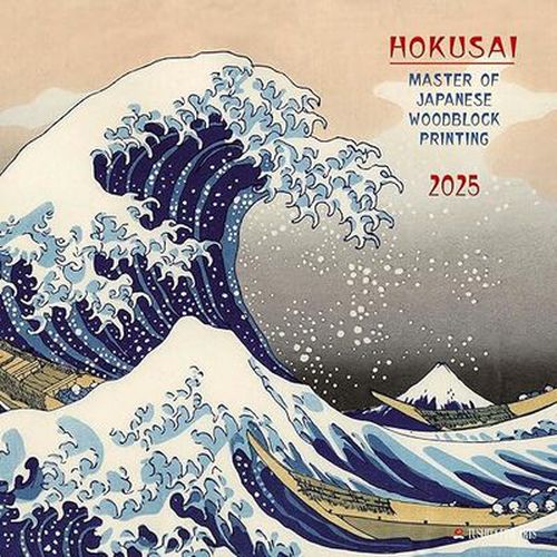 Hokusai Japanese Woodblock Printing 2025 Calendar 30x30