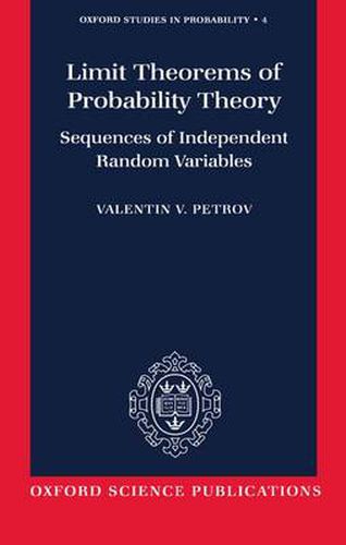 Cover image for Limit Theorems of Probability Theory: Sequences of Independent Random Variables