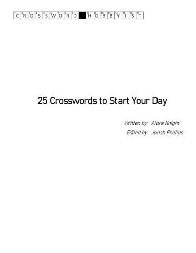 Cover image for 25 Crosswords to Start Your Day