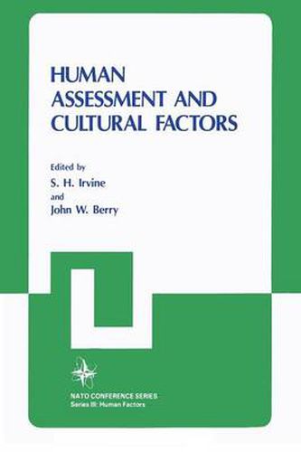 Cover image for Human Assessment and Cultural Factors