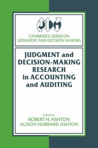 Cover image for Judgment and Decision-Making Research in Accounting and Auditing
