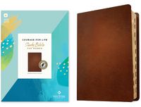 Cover image for NLT Courage for Life Study Bible for Women (Genuine Leather, Brown, Indexed, Filament Enabled)