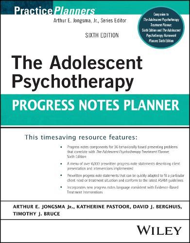 The Adolescent Psychotherapy Progress Notes Planner