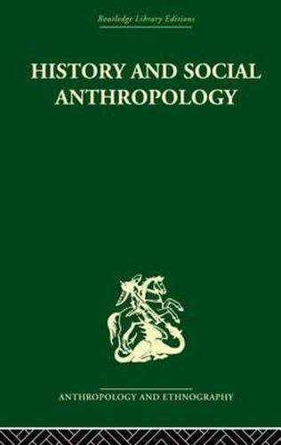 Cover image for History and Social Anthropology