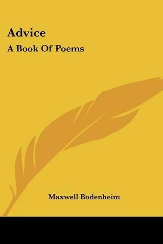 Advice: A Book of Poems