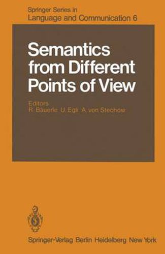 Cover image for Semantics from Different Points of View