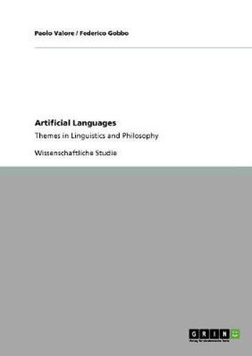 Cover image for Artificial Languages. Themes in Linguistics and Philosophy