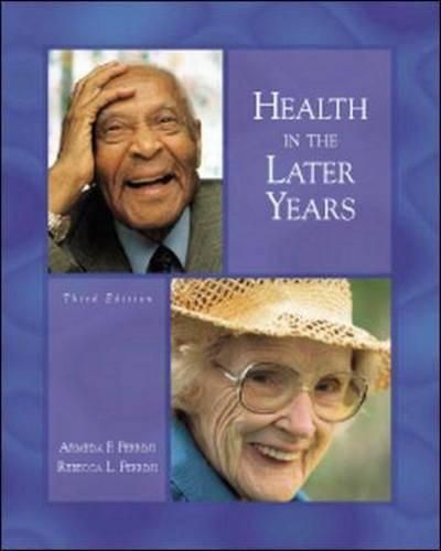 Cover image for Health in the Later Years: Aging