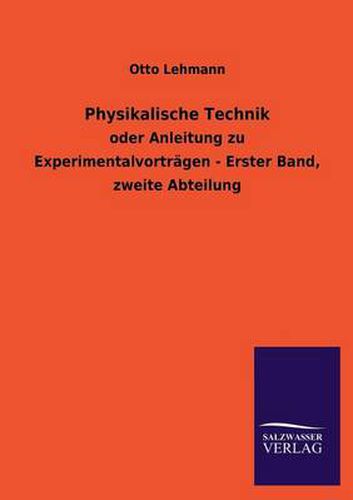 Cover image for Physikalische Technik
