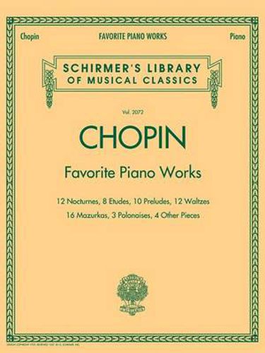 Cover image for Favorite Piano Works: Schirmer'S Library of Musical Classics, Vol. 2072