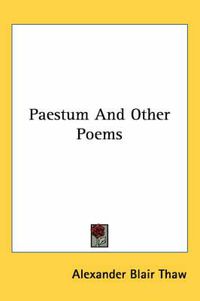 Cover image for Paestum and Other Poems