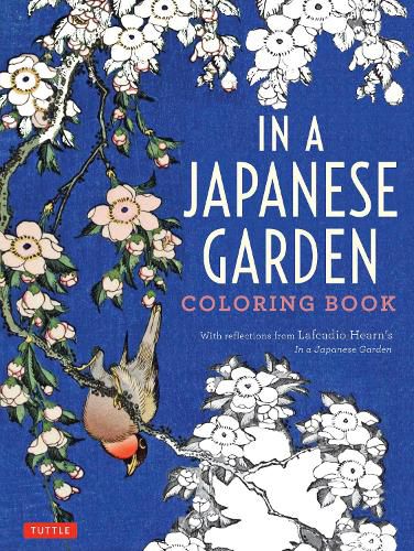 Cover image for In a Japanese Garden Coloring Book: With Reflections from Lafcadio Hearn's 'In a Japanese Garden