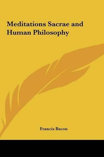 Cover image for Meditations Sacrae and Human Philosophy