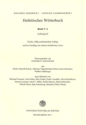 Hethitisches Worterbuch / Band V: K (No. 26)