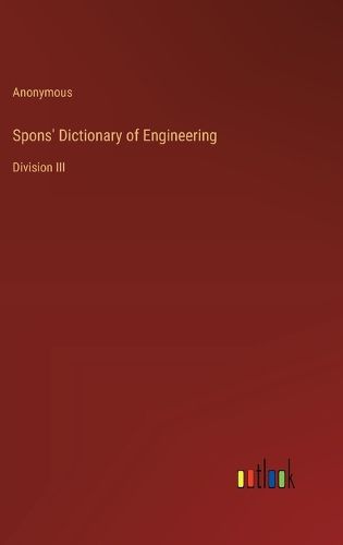 Cover image for Spons' Dictionary of Engineering