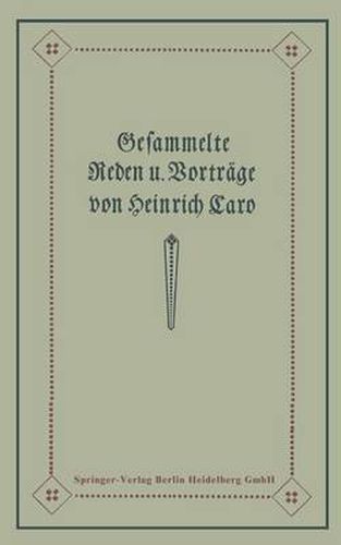 Cover image for Gesammelte Reden Und Vortrage