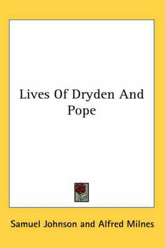 Cover image for Lives of Dryden and Pope