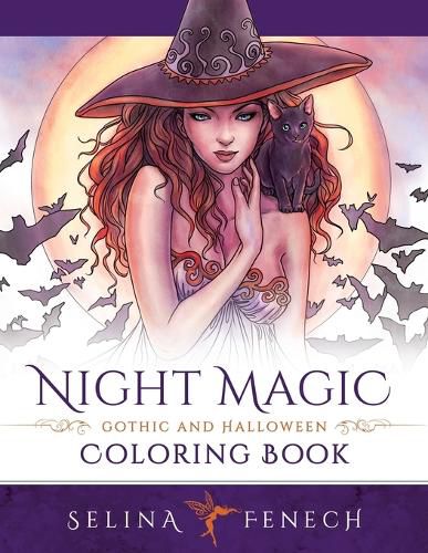 Cover image for Night Magic - Gothic and Halloween Coloring Book