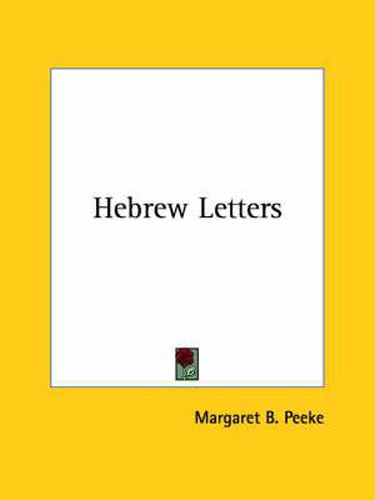 Cover image for Hebrew Letters