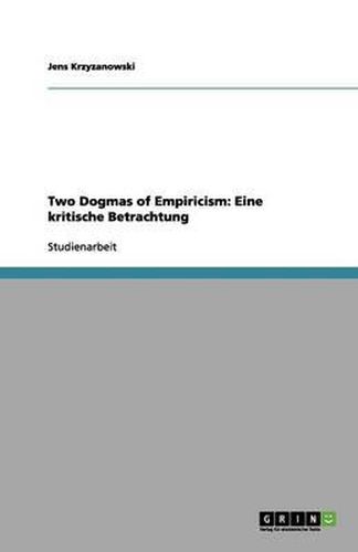 Cover image for Two Dogmas of Empiricism: Eine kritische Betrachtung