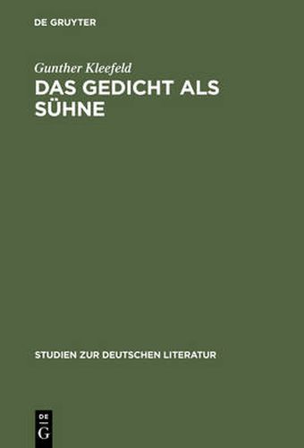 Cover image for Das Gedicht als Suhne