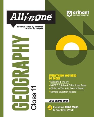 Cover image for Arihant All in One Geography Class 11 for Cbse Exams 2025-26 as Per Latest Syllabus Simplified Theory, All Types of Exam Pattern Questions, Cbqs, MCQS, A-R, Case Based, Sample Question Papers, Mind Maps, Topic & Chapter Exercises