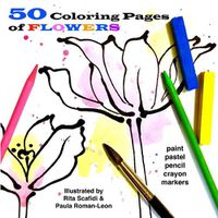 Cover image for 50 Coloring Pages of Flowers: So Fun to Do