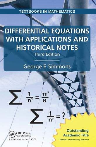 Cover image for Differential Equations with Applications and Historical Notes