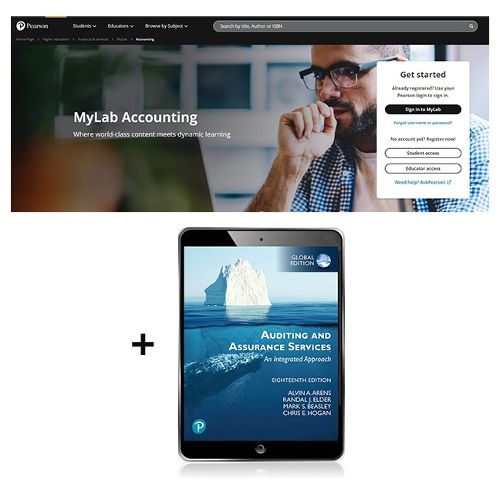 Cover image for MyLab Accounting with Pearson eText for Auditing and Assurance Services, Global Edition