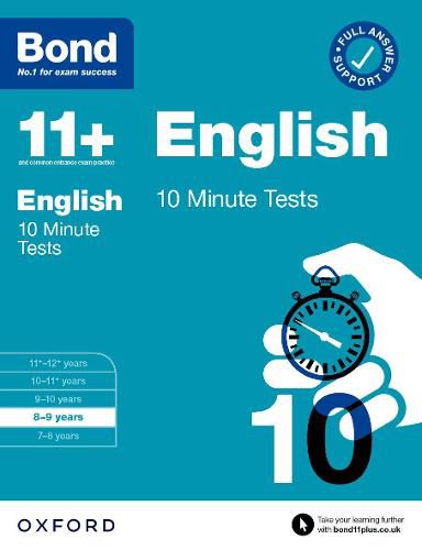 Cover image for Bond 11+: Bond 11+ English 10 Minute Tests with Answer Support 8-9 years