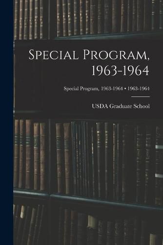 Cover image for Special Program, 1963-1964; 1963-1964