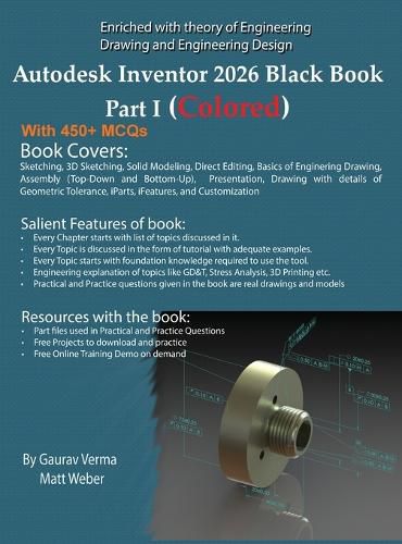 Cover image for Autodesk Inventor 2026 Black Book Part I