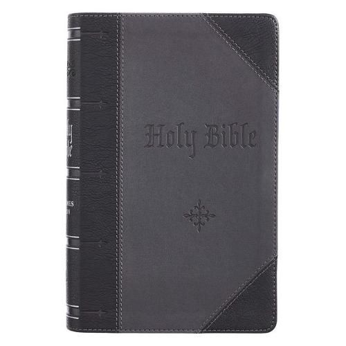 Cover image for KJV Bible Giant Print 2-Tone Black/Dark Gray