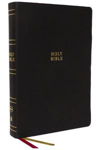 Cover image for NKJV Holy Bible, Super Giant Print Reference Bible, Black Genuine Leather, 43,000 Cross References, Red Letter, Comfort Print: New King James Version