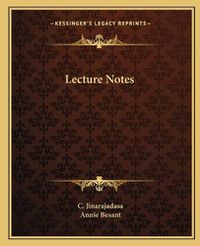 Cover image for Lecture Notes