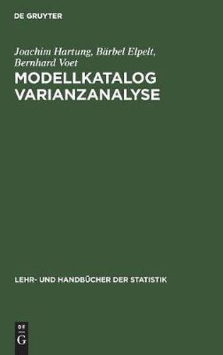 Cover image for Modellkatalog Varianzanalyse