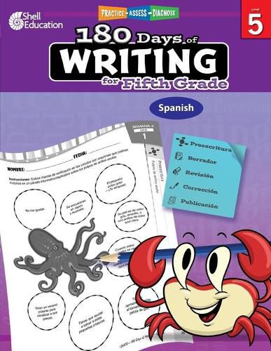 Cover image for 180 Days of Writing for Fifth Grade (Spanish): Practice, Assess, Diagnose