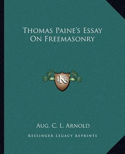 Thomas Paine's Essay on Freemasonry