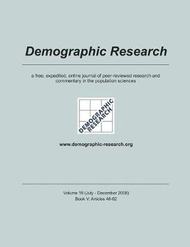 Cover image for Demographic Research Volume 19 Book 5