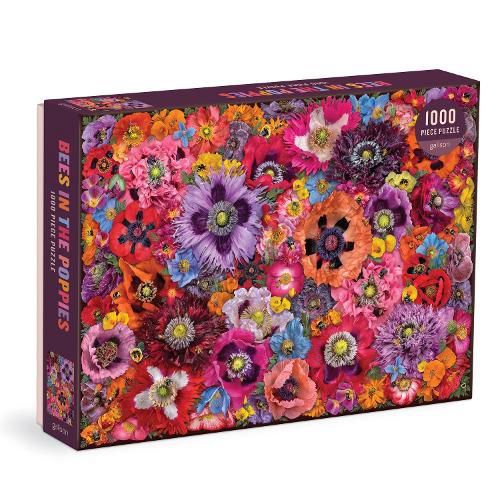 Cover image for Bees in the Poppies 1000 Piece Puzzle