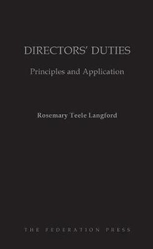 Cover image for Directors' Duties: Principles and Application