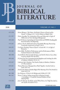 Cover image for Journal of Biblical Literature 137.2 (2018)